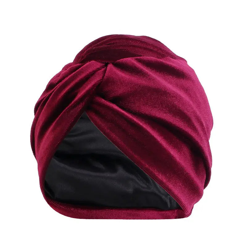 A-Line Velvet Satin Lined Turban